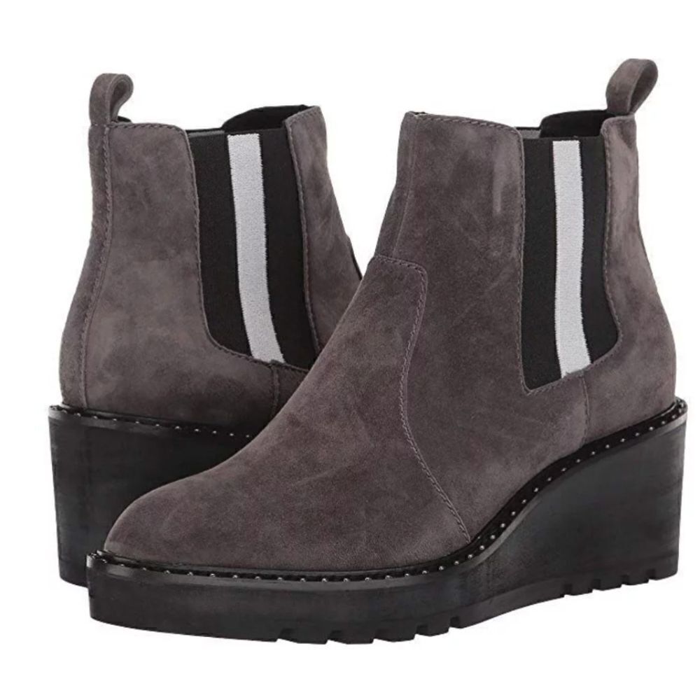 Cecelia New York Gray Gemma Boots 7 1/2 Rebel Punk Whimsigoth Capsule Chic